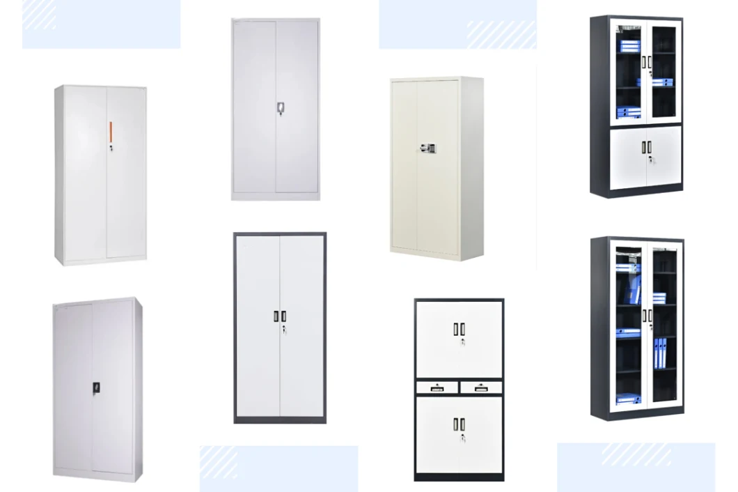 Office Furniture Steel Storage Black&White Color Sliding Door Filing Cabinet
