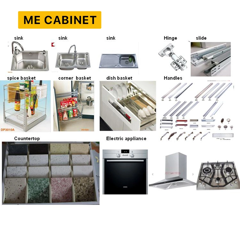New Customzied High Glossy Two Tune Glass Kitchen Cabinet for Sale