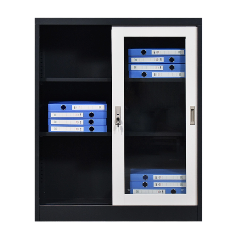 Metal Cabinet Cupboard Furniture Glass Sliding Door Cabinet Cupboard for Office