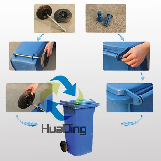 Kitchen Rubbish 240L Plastic Garbage Trash Wheelie Bin