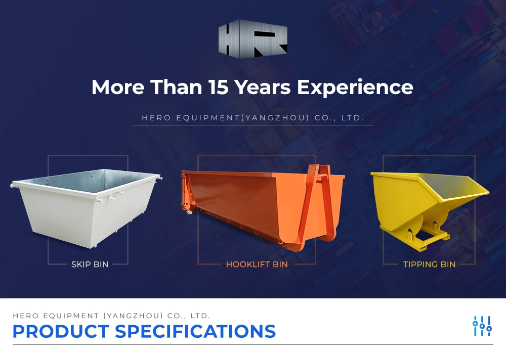 1.5m Outdoor Customized Metal Waste Skip Bins