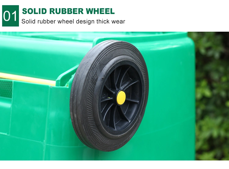 240L Outdoor Plastic 120L Large Garbage Bin Dust Bin Trash Can Waste Bin with Wheels Pedal and Lid Dumpster Dustbin Recycl