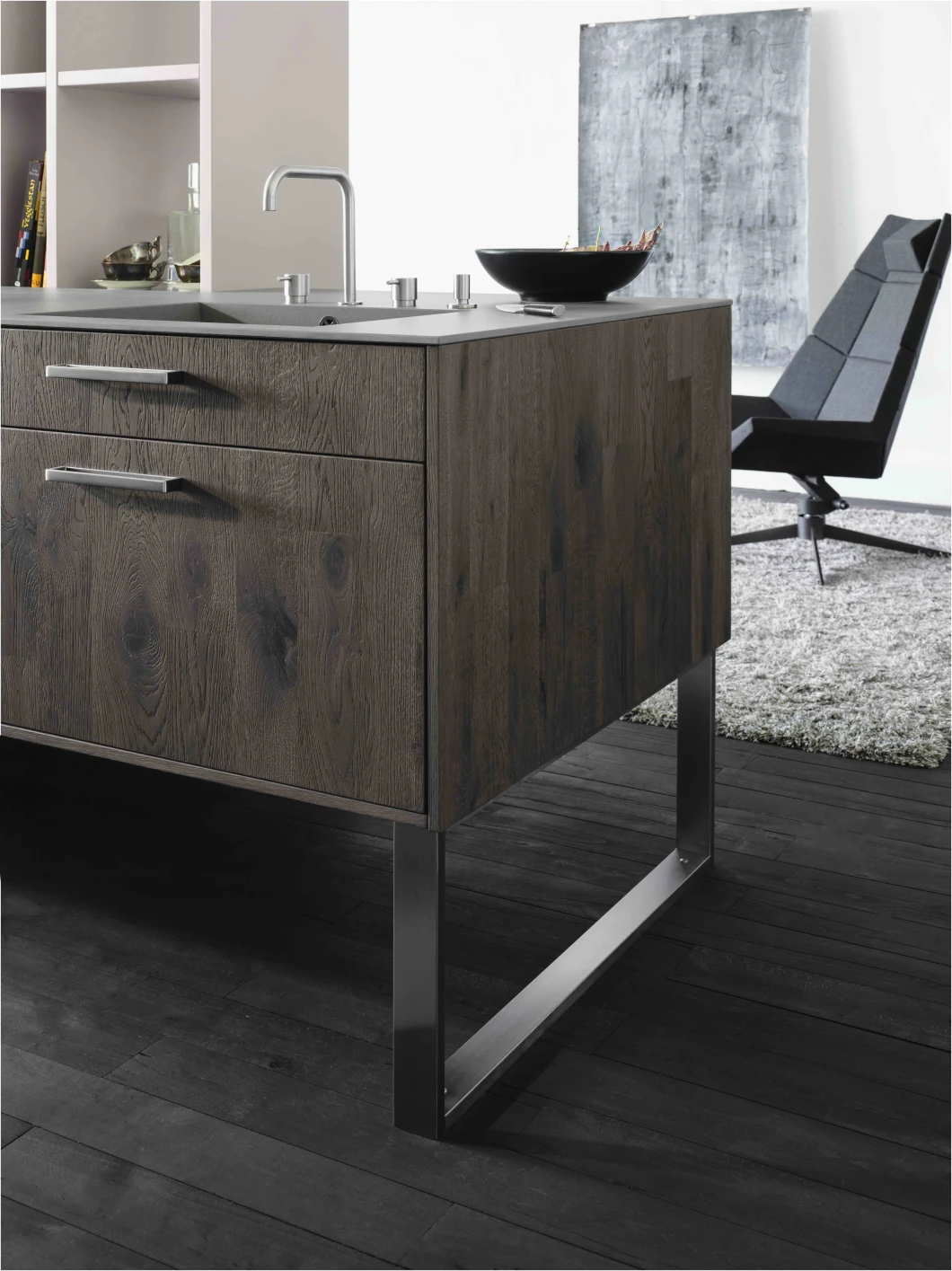 Kitchen Furniture Shaker Style Melamine Board Carcass PVC Cupboard Door Kitchen Cabinet
