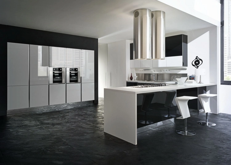 New Glossy Acrylic Designed Wooden Kitchen Cabinet Cupboard Modern Customized Kitchen Furniture