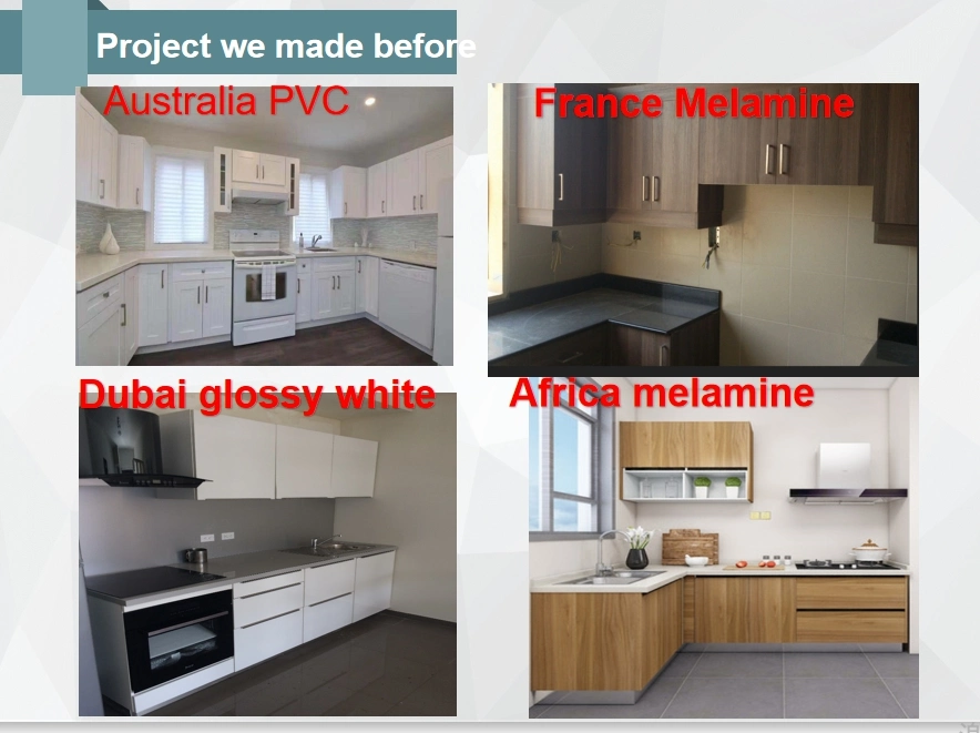 New Customzied High Glossy Two Tune Glass Kitchen Cabinet for Sale