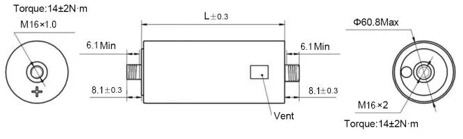 High Voltage 3000f (EDLC) Supercapacitor 2.7V Screw Terminal