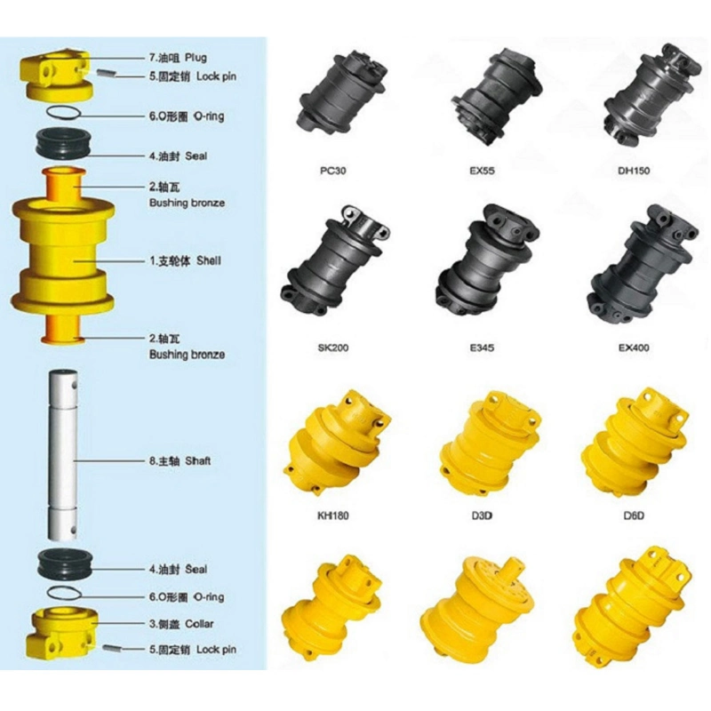 Track Rollers Supplier Excavator Sk55-C, Sk60 Parts Bottom Roller for Kobelco