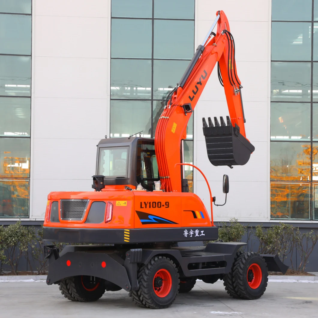 Long Term Use Ly95 Mini Excavator with Accessories Swing Boom