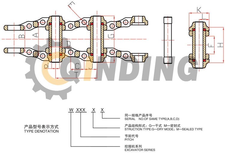 Kato Excavator HD400 HD550 Undercarriage Parts Track Chains Track Link