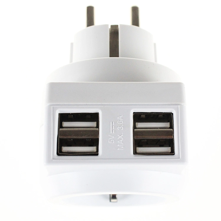 4 USB3.6A Power Adapter Surge Adapter Travel Adapter with USB Charger GS Approval