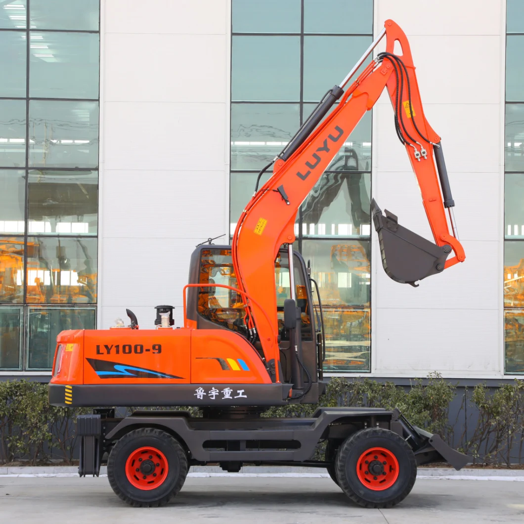 Long Term Use Ly95 Mini Excavator with Accessories Swing Boom