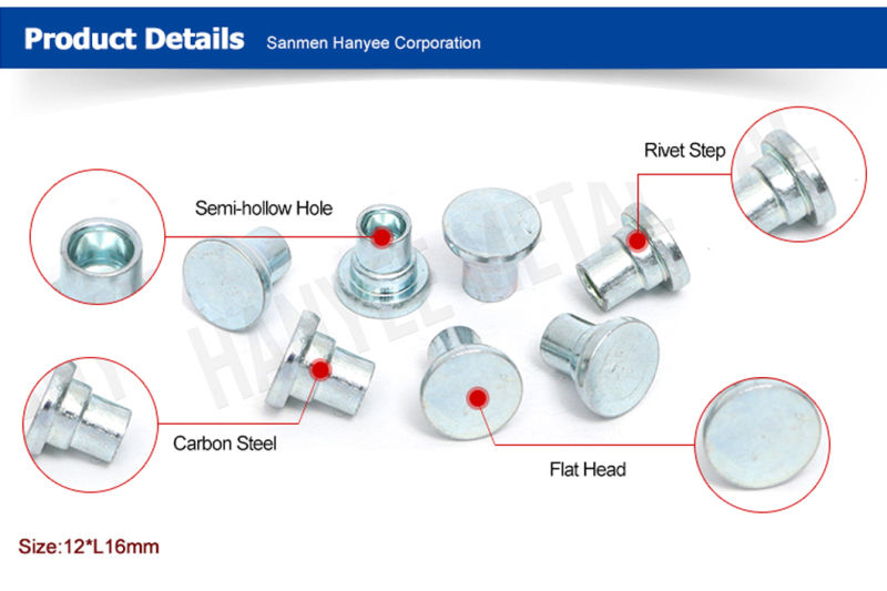 Zinc Plate Partial Teeth Stud Bolt with Hexagon Step