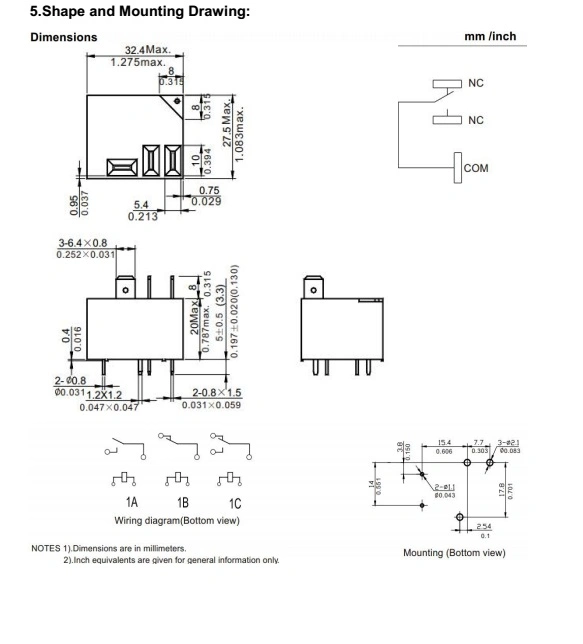 Wl92-S-1DC12dm Automotive Power Relays Miniature PCB Relay & Welding 30A 14VDC