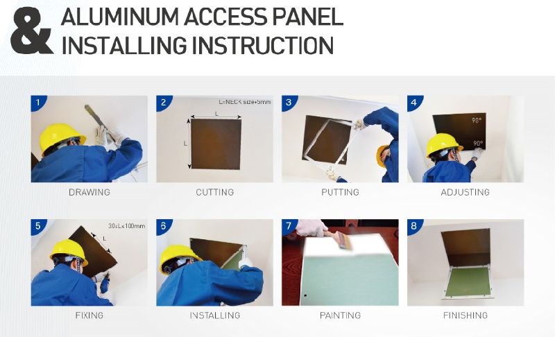 600*600mm Spring Loaded Aluminum PVC Board Crawl Space Access Panel