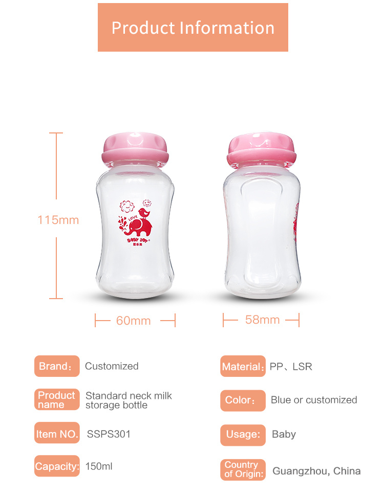 Breast Milk Storage Baby Feeding Storage Standard Neck Bottle