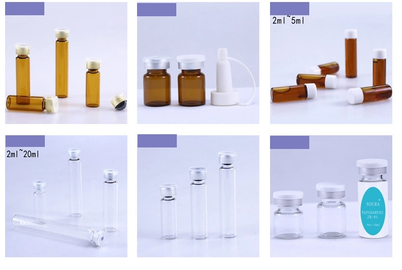 Empty Clear Bottles Glass Vials with Screw Cap