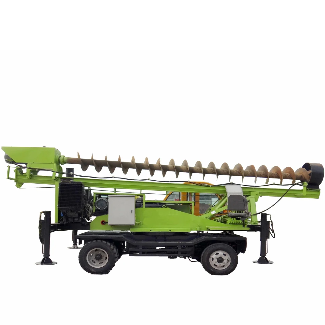 Wheeled 360-6 Screw Economical Pile Drilling Machine Hydraulic Piling Machine