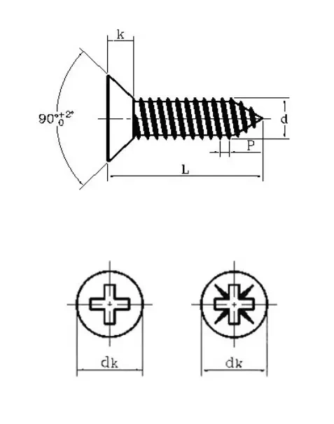 Exquisite Craftsmanship Furniture Screws Fasteners Pan Head or Flat Head Euro Screw