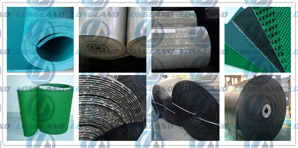 Coal Feeder Belt 838mm Width 3ply (4.5+2) mm 18MPa Ep200 Total Thickness 8.5-9.5mm Conveyor Belt