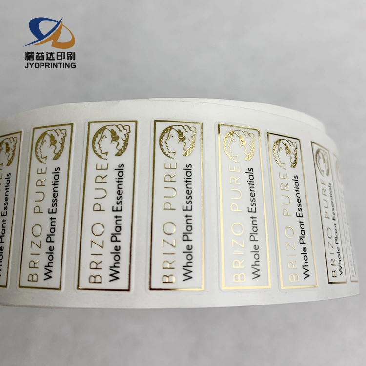 High Quality Transparent Gold Foil Stamping Void Sticker