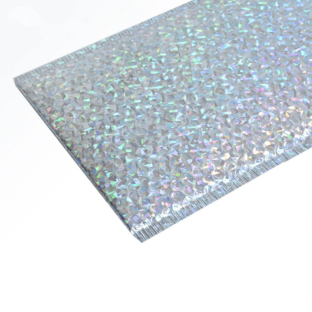 Custom Made Golden Silver Aluminum Foil Metallic Glitter Holographic Poly Bubble Mailer