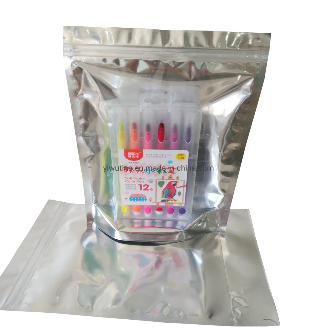 Holographic Mylar Ziplock Bags Aluminum Foil Hologram Food Pouch Zipper Reclosable Stand up Bag