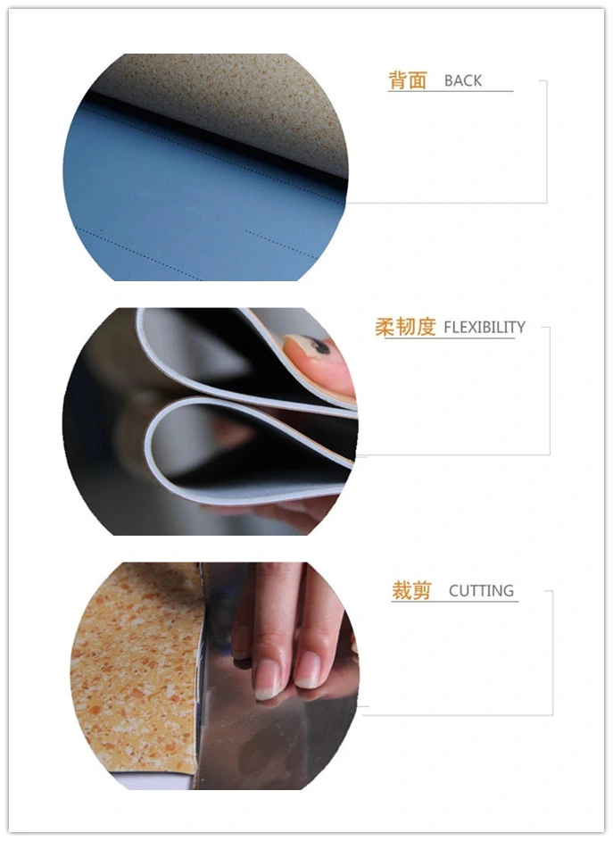 Heterogeneous Anti-Slip Commercial Vinyl Flooring Roll 0.35mm PVC Vinyl Flooring Sheet for Education Center/Mall PVC Sheet/Roll