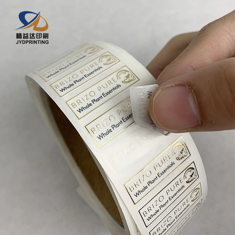 High Quality Transparent Gold Foil Stamping Void Sticker