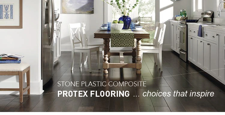 Protex Flooring Lvt Plywood Wood Grain Wear-Resistant PVC Spc WPC Vinyl Click Flooring