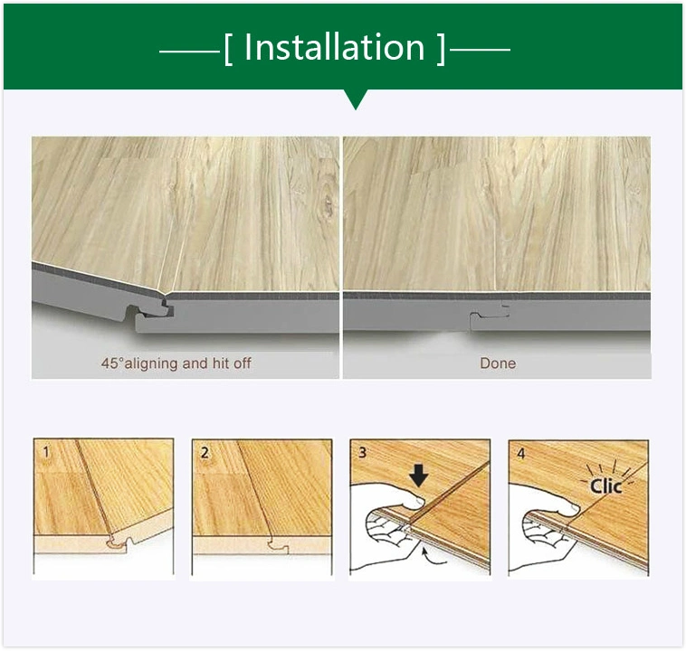 Easy Installation Anti-Scratch Durable Wooden Grain Vinyl Floor Tile