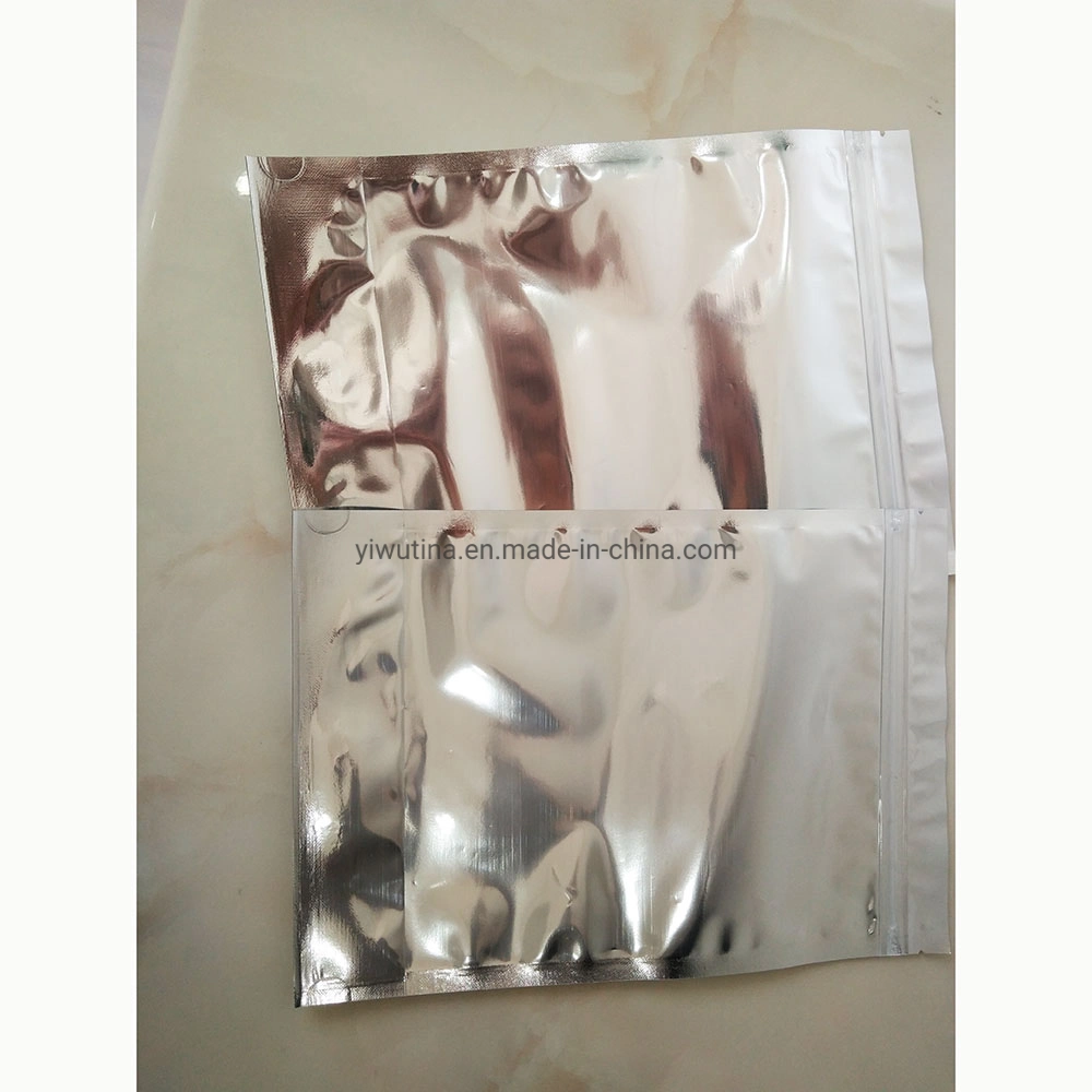 Holographic Mylar Ziplock Bags Aluminum Foil Hologram Food Pouch Zipper Reclosable Stand up Bag