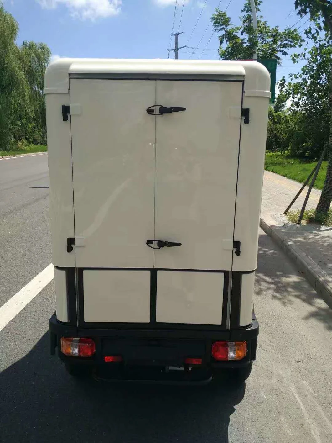 Cheap Strong Power 2500W Electric Closed Cargo Trike Electric Tricycle for Cargo with Rear Cargo Box