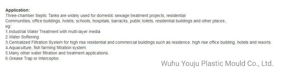 Plastic Septic Tank 2019 New Design Plastic Septic Tank with Competitive Price