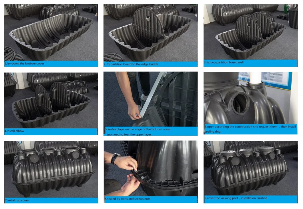 High Quality Septic Tank Underground Water Septic Tank Plastic Water Tank with Competitive Price