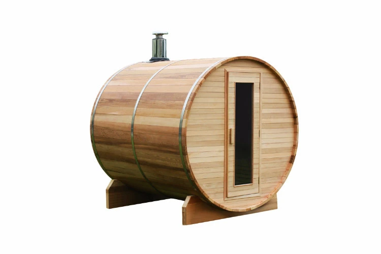 Sunrans Finland Wood 4-10 People Outdoor Barrel Sauna Room