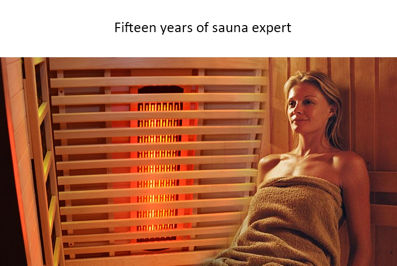 Commercial 3 Person Indoor Sauna Far Infrared Red Cedar Home Full Spectrum Wood Gym with Sauna