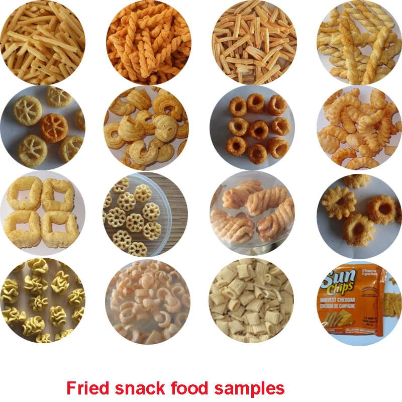 Factory Price Frying Puff Corn Snack Machinery Fried Wheat Flour Chips Bulking Machine Processing Line