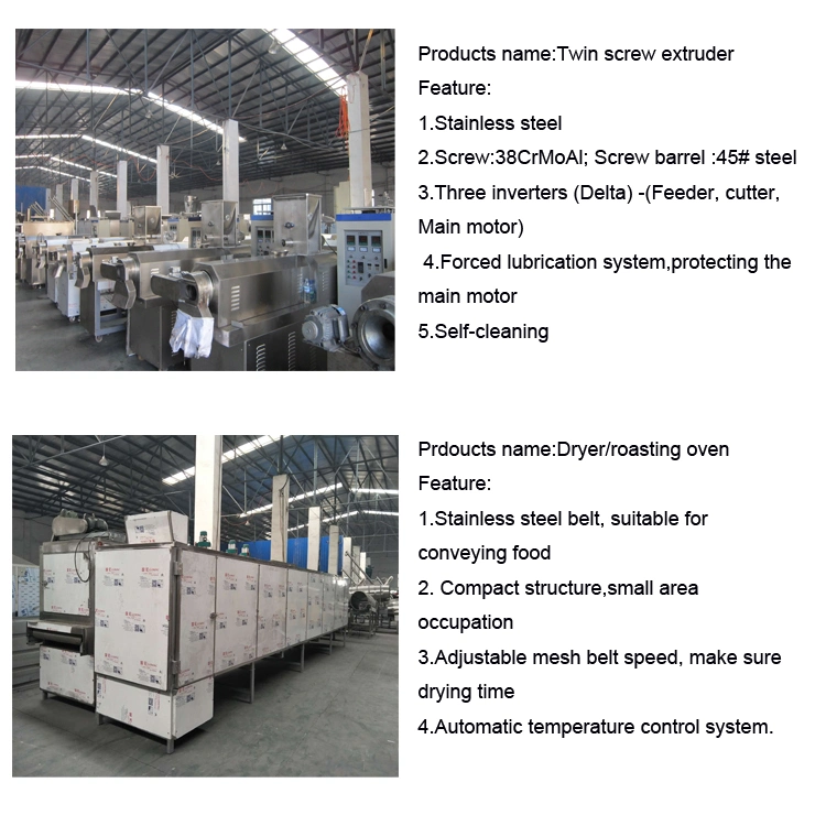 Extruded Puffed Corn Rice Snacks Extruder Processing Machine Puff Crackers Food Bulking Machinery Production Line