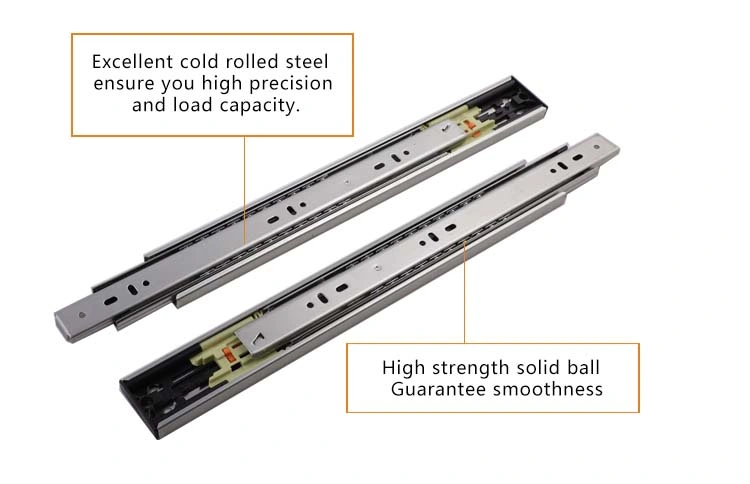 Auto Closing Kitchen Cabinet Full Extension Ball Bearing Drawer Slide