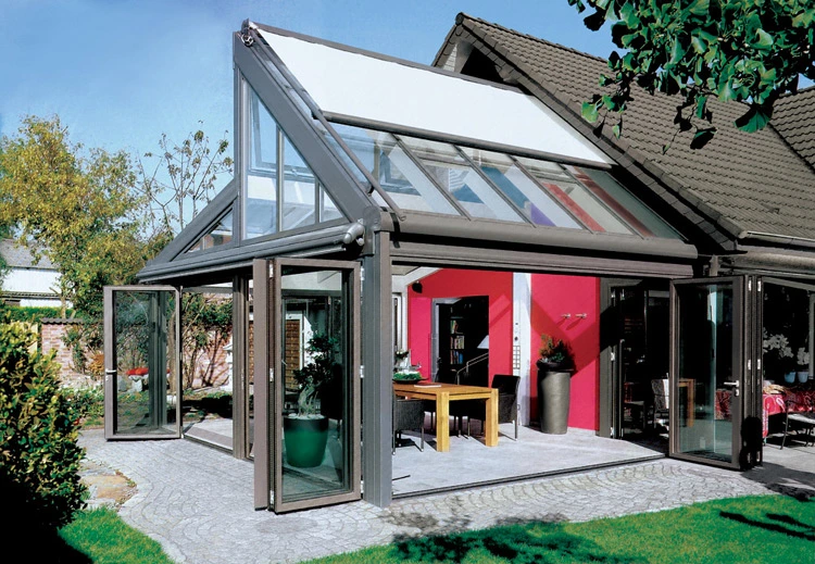 Manufacturer Outdoor Patio Aluminium Frame Free Standing Glass House Sunroom Roof Conservatory Sunroom Renovation