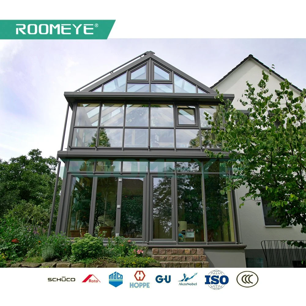 Roomeye Wood Aluminum Sunroom Conservatory Glass House