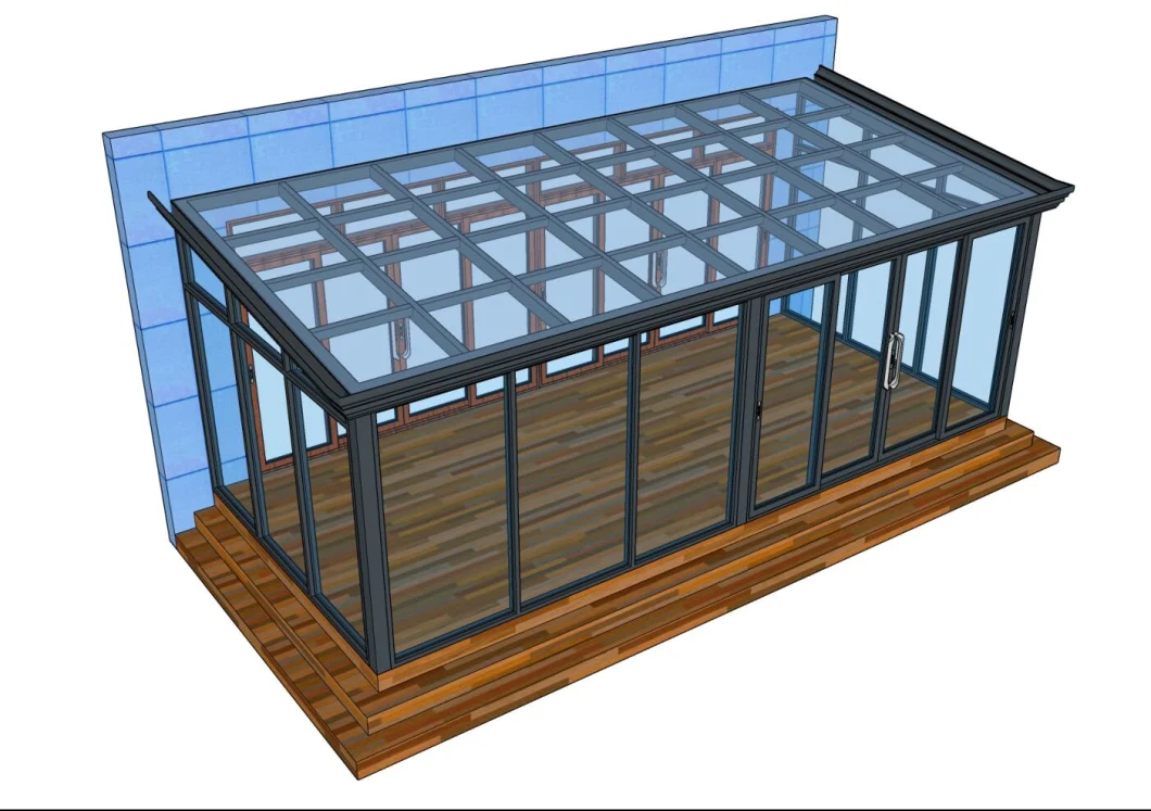 Customized High-Quality Aluminum Winter House Greenhouse Sunroom|Aluminum Sunroom for Outdoor Garden with Factory Price and Skylight