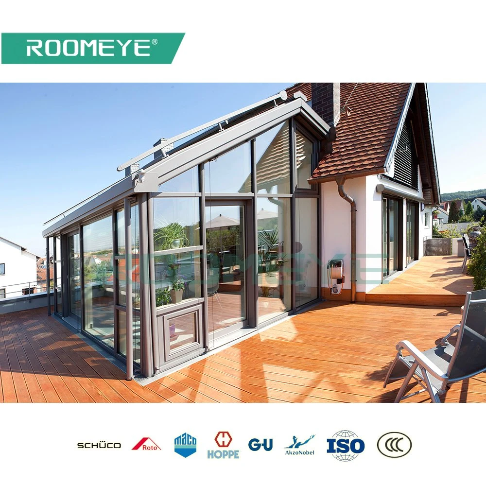 Roomeye Wood Aluminum Sunroom Conservatory Glass House