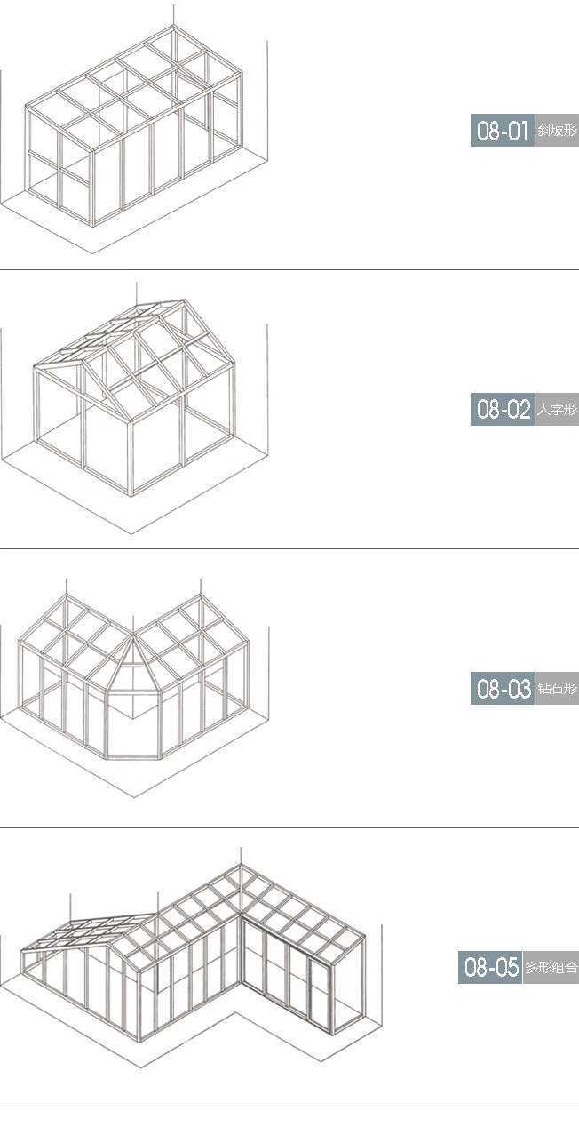 Aluminum Glass Sunroom Garden House Sunroom Sunhouse Prefabricated with High-Quality and Reasonable Price