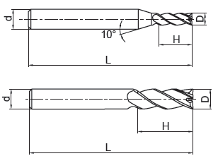 High Qaultiy Caribide End Mills with Tiain Coating