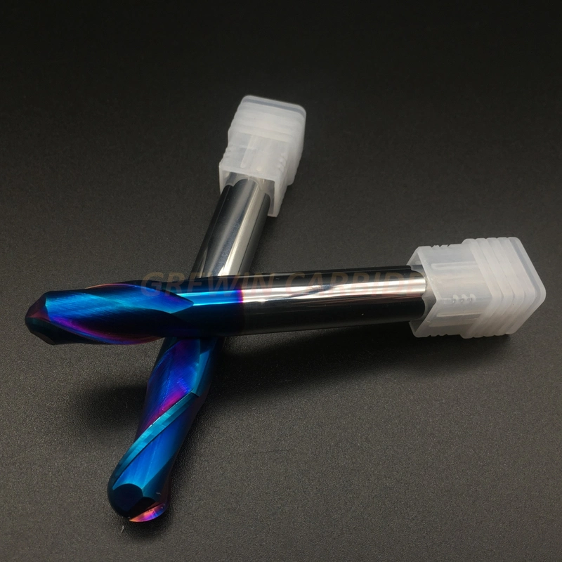 Gw Carbide-Blue Coating 4 Flutes Grinding Ball Nose End Mills/Solid End Mill
