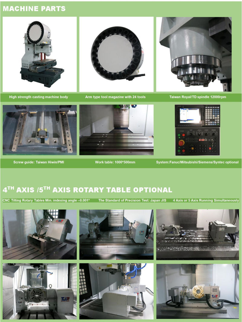 Vmc850-5 Axis CNC Milling Machine /Small Vertical CNC Milling Machine /CNC Milling Machine for Muould Make