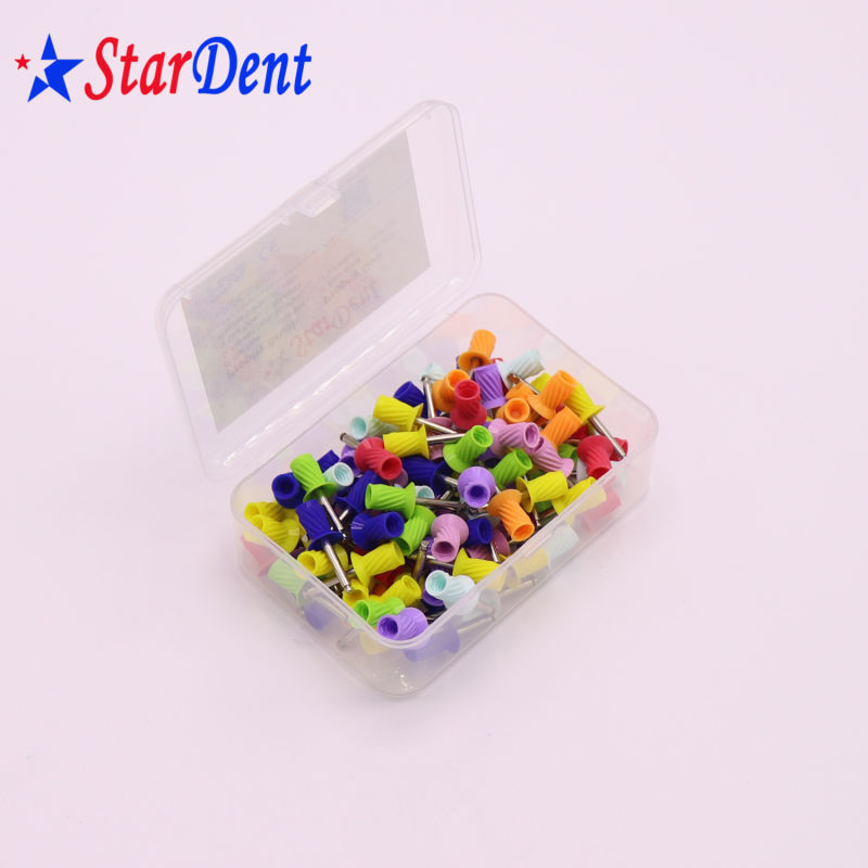 Dental Prophy Tooth Polish Colorful Polishing Cup Latch Type Rubber