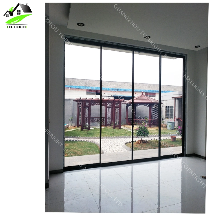 Commercial Building Entry Door Aluminum Sliding Door Double Glass Sliding Door