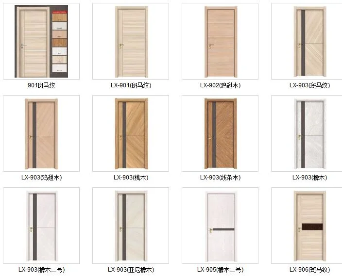 Simple Designs Modern Wood Door Design Melamine Finish Door Bedroom Interior Wooden Door (EI-6021)